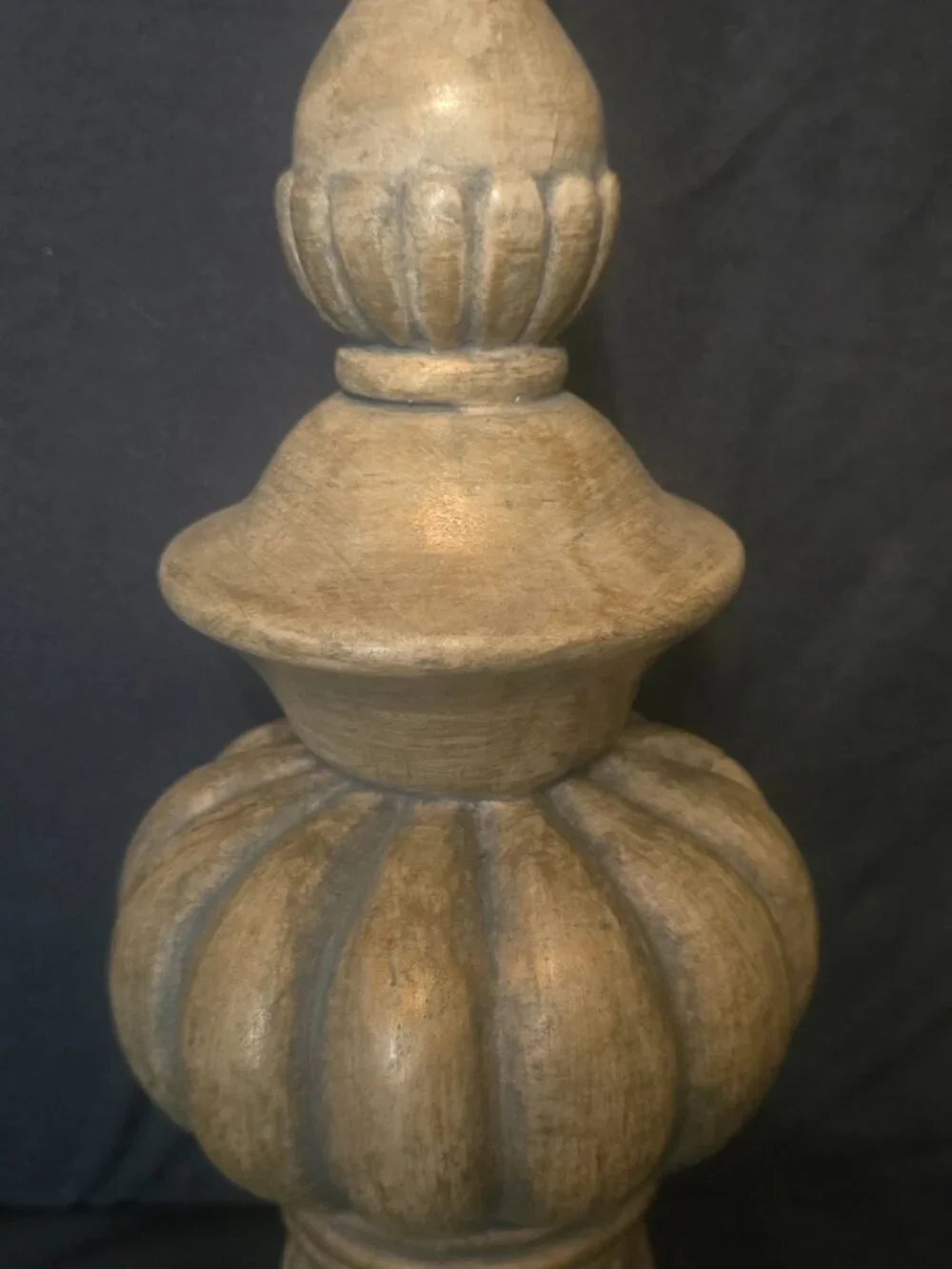 Southern Living At Home Antique Gold Decorative Finial | 11" Sculptural Accent - Picture 2 of 4